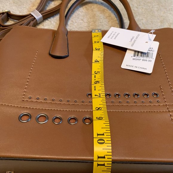 Studio Collection by Straw Studios NWT Cognac Bag - Picture 13 of 14